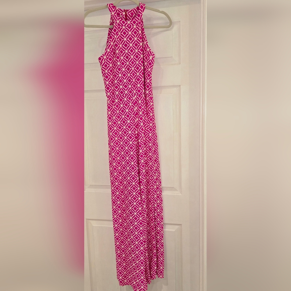 Jude Connally Vibrant Pink Patterned Jumpsuit